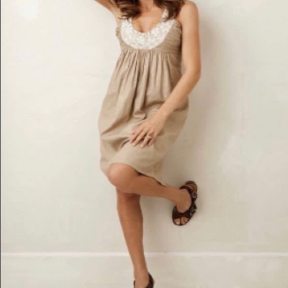 Anthropologie Molly New York Razorback Linen Dress